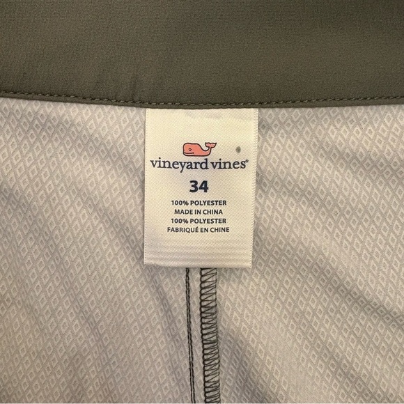 Vineyard Vines Mens Swim Trunks Shorts Size 34 Gray Zipped Pocket Drawstring EUC - Picture 13 of 14